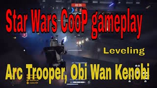 Star Wars Battlefront 2 CooP Gameplay Arc Trooper Obi Wan Kenobi leveling [upl. by Adnimra]