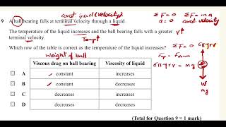 Edexcel Physics unit 2June 2023 WPH12MJ23 Q9 SOLVED [upl. by Ramma]