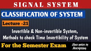 Invertible amp Noninvertible  Methods to check Invertibility of a system [upl. by Neumann135]