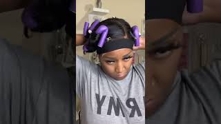 Using Flexi Rods on my Human Hair Wig  6x6 Body Wave Lace Closure Wig from Amazon [upl. by Sisak154]