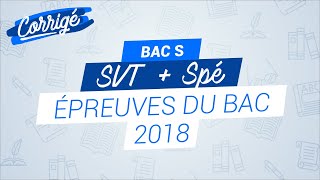 BAC S 2018  Correction de lépreuve de SVT  Spé [upl. by Anerres]