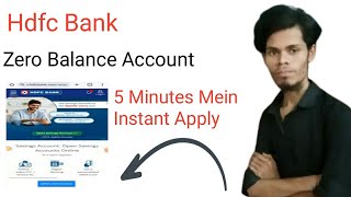 HDFC Bank Zero Balance Savings Account Opening Online 2024 Hdfc Bank Account Opening Online [upl. by Egduj]