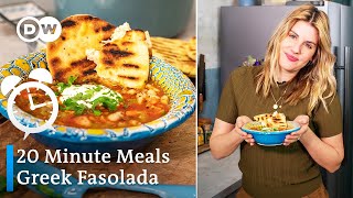 Traditional Greek Fasolada Bean Soup In Under 20 Minutes  20 Minute Meals Ep 3 [upl. by Anaujat]