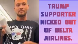 Passenger Removed from Delta Airlines Flight Over Controversial Hawk Tuah Trump TShirt [upl. by Ode]