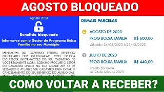 BOLSA FAMÃLIA DE AGOSTO BLOQUEADO QUANDO SERÃ LIBERADO [upl. by Enetsirhc817]