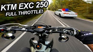 THEY CANT CATCH ME 👀  Ktm exc 250 tpi POV 4k [upl. by Arrait882]