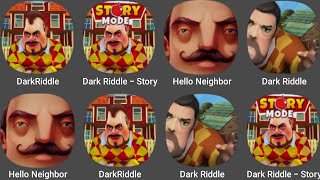 Dark Riddle Story Mode vs Dark Riddle vs Hello Neighbor vs Dark Riddle Classic [upl. by Olaznog785]