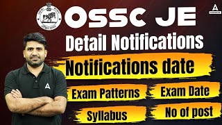 OSSC JE 2023  OSSC JE Civil New Vacancy 2023 Out  Full Details [upl. by Sixla]