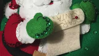 Bucilla Letters to Santa Felt Stocking Kit Video 3 [upl. by Gayleen308]