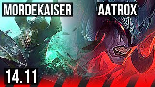 MORDEKAISER vs AATROX TOP  8 solo kills 1013 Legendary  KR Master  1411 [upl. by Lenoyl496]