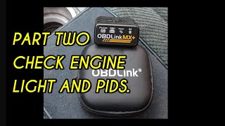 OBDLINK MX Review part twoChecking check engine light and pids [upl. by Fleisher]