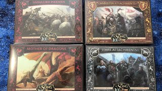 ASMR Targaryen Stark and Lannister Unboxing for ASOIAF Miniatures Game feat DRAGONS [upl. by Earaj]