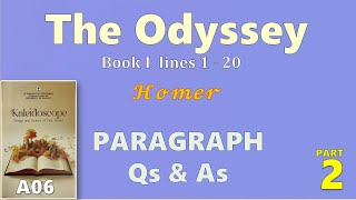 THE ODYSSEY  Homer  Questions amp Answers Part 2  Paragraph Qs As A06 Kaleidoscope  MURUKAN BABU [upl. by Gregorio852]