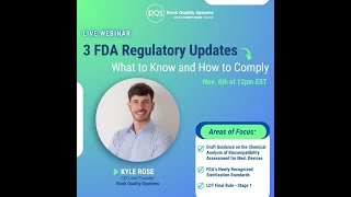 FDA Regulatory Updates Webinar Recording [upl. by Aphra]