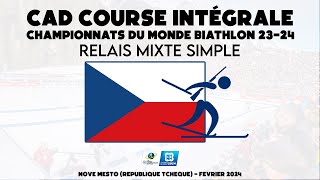 Biathlon  Relais Mixte Simple  Nove Mesto RepubliqueTchèque CDM 2324 Replay CAD 15022024 [upl. by Assitruc]