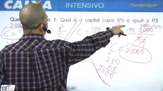 Porcentagem  Curso de Matemática Financeira  Intensivão  Caixa Econômica amostra [upl. by Aimet663]