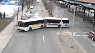 Bee Line Bus Neoplan AN460 537 on the 2 does a UTurn [upl. by Rawley]