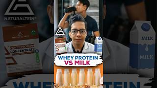 Whey Protein VS Milk  DtBhawesh  diettubeindia dietitian shorts [upl. by Tloh]