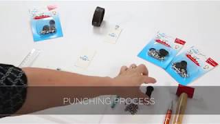 How to make eyelets  grommets application 4 mm [upl. by Uuge]