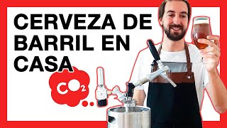 🍻 Cómo CARBONATAR CERVEZA ARTESANAL CON CO2 ⚠️ CARBONATACIÓN FORZADA en mini barril portátil Curso [upl. by Mahon]