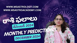 December 2024 Monthly Predictions MSAstrology MSAstroacademy monthlyhoroscope december2024 [upl. by Anilah]