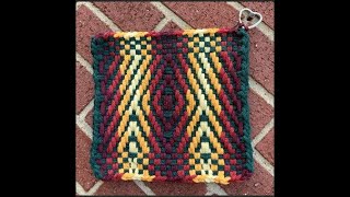 Potholder Autumn Fall Harvest Asymmetry Pro Weaving Loom Art [upl. by Evangelist]