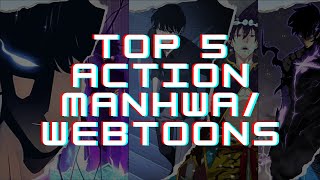 Top 5 Action Manhwa Webtoons manhwa manga webtoons manhwareccomendation [upl. by Gerianna]