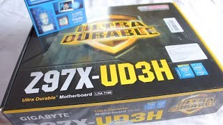 Gigabyte Z97XUD3H Motherboard Unboxing [upl. by Sueahccaz]