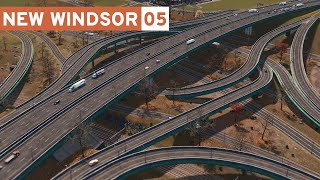 Huge Downtown Interchange  Cities Skylines New Windsor 05 [upl. by Grishilde]