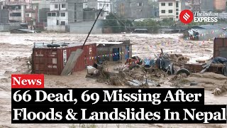 Nepal Flood News  Devastating Floods and Landslides Hit Nepal 66 Dead Many Missing [upl. by Annayi]