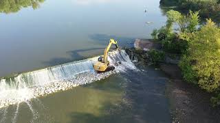 Carpentersville Dam Removal  9202024 at 836 am [upl. by Hgielrahc]