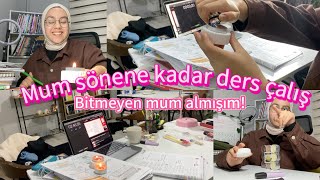 MUM BİTENE KADAR DERS ÇALIŞ  bitmeyen mum almışım  telefonum mumun içine düştü  yks2024 [upl. by Mikihisa]