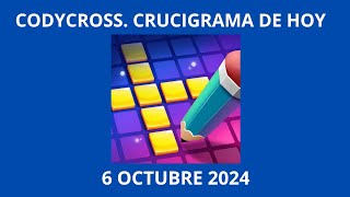 Codycross Crucigrama de Hoy 6 Octubre 2024 [upl. by Harcourt]