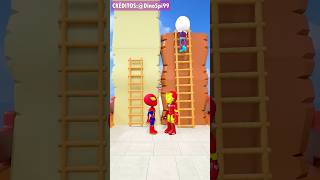 Ironman y Spiderman se pelean por el amor de Spiderwoman DinoSpi99 animation shorts [upl. by Suilenroc221]