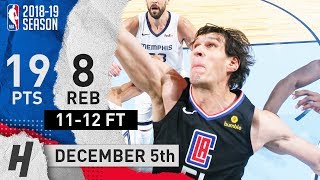 Boban Marjanovic Full Highlights Clippers vs Grizzlies 20181205  19 Pts 8 Rebounds [upl. by Sakram]