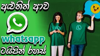 වට්සැප් ටයිපින් රහස්  Whatsapp New Update 2024 sinhala  whatsapp typing tricks sinhala [upl. by Ellened]