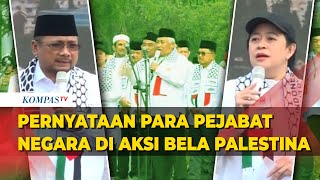 FULL Pernyataan Pejabat Negara di Aksi Bela Palestina Lintas Agama di Monas [upl. by Hubsher1]