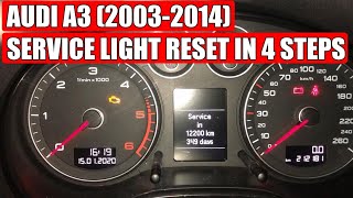 TUTORIAL Audi A3 8P 8V 20032014 Service Light Reset in 4 easy steps [upl. by Oreves]