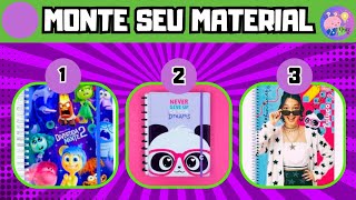 🎒📒📔📝✏️MONTE SEU MATERIAL ESCOLAR  QUIZ DE ESCOLHAS [upl. by Cindy804]