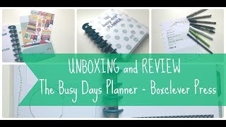 UNBOXING  REVIEW  Busy Days Planner and other items from Boxclever Press [upl. by Shirlee]