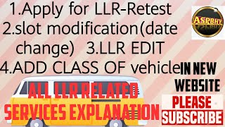 How to apply LLR Retest how to edit llr slot modification add class of vehicle to appl in AP [upl. by Pearla]