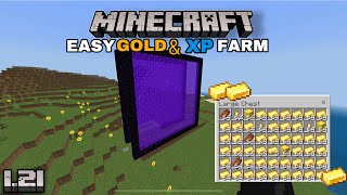 BEST GOLD amp XP Farm in MInecraft Bedrock 121 [upl. by Dlorad]