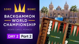 53rd Backgammon World Championship  Day 2  Part 2 [upl. by Orodisi219]