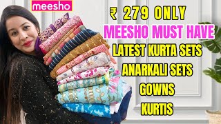 👉Meesho Must Have KurtiKurta SetAfghan Kurta SetCord SetAnarkali Kurti Haul Starting 279 meesho [upl. by Corrine]