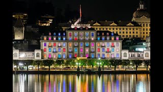 Hotel Schweizerhof Luzern  The best location in the city of lights [upl. by Ainehs]