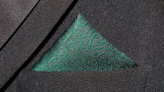 How to Fold a Pocket Square Single Point [upl. by Asylem513]