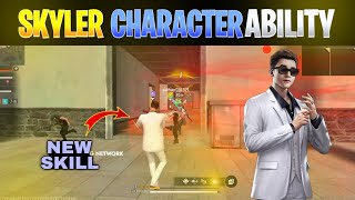 How to use Skyler character ability  free fire Skyler character ability [upl. by Asiled234]