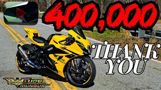 New Bike  400k Channel Update  Thank You  Up Coming Meets  SuzukiYamahaHonda BMW Kawasaki [upl. by Esyahc]