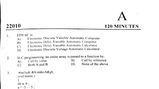 LBS MCA Entrance exam  exam question paper 2022 [upl. by Aikemal65]