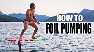 How to Foil pumping  Hydrofoil Surfing [upl. by Narhem453]